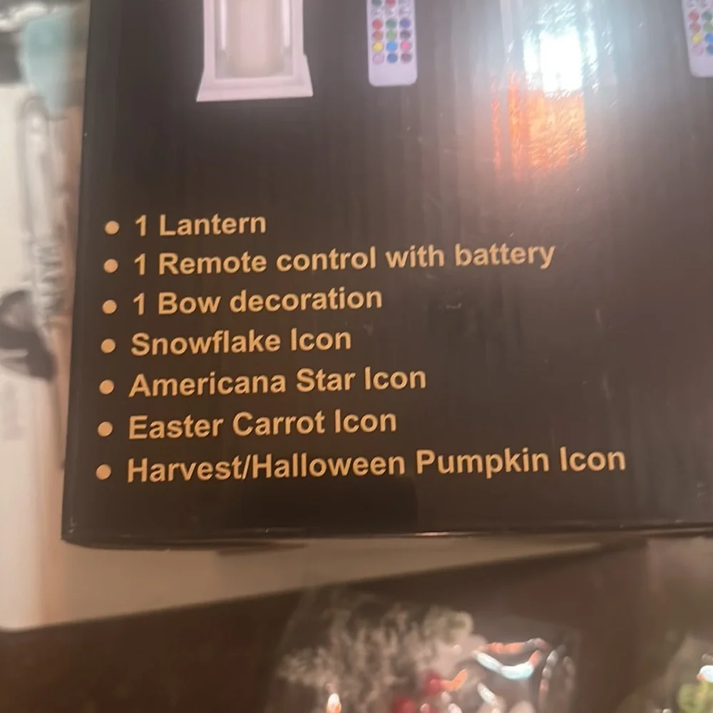 LEDLantern with remote and ornaments for seasons